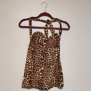 Smart & Sexy leopard print tankini top